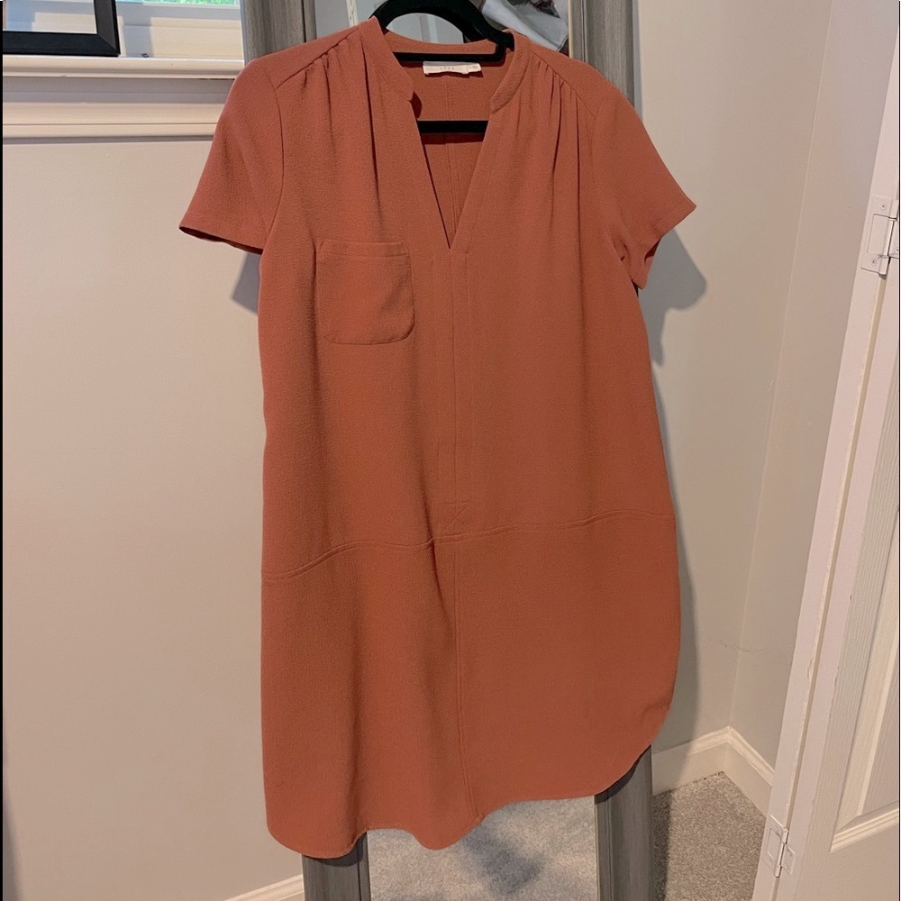 🔥 2 for $10 🔥 Burnt Orange Boxy Shirt Dress